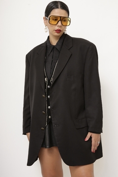 Maxi blazer preto vintage classico EDUARDO GUINLE - comprar online