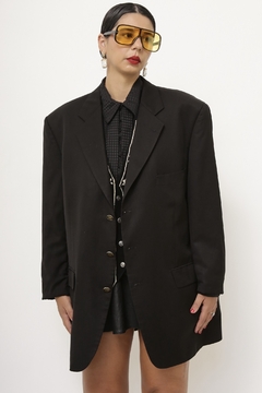 Maxi blazer preto vintage classico EDUARDO GUINLE na internet