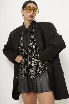 Imagem do Maxi blazer preto vintage classico EDUARDO GUINLE
