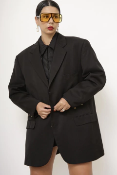 Maxi blazer preto vintage classico EDUARDO GUINLE