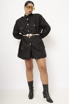 Imagem do Blazer rami preto corte militar