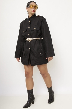 Blazer rami preto corte militar - comprar online