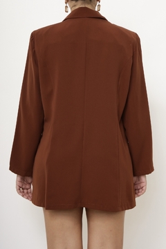 Blazer marrom acinturado vintage