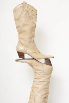 Bota western bege vintage - Capichó Brechó
