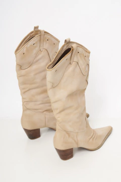 Bota western bege vintage