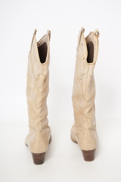 Bota western bege vintage - loja online