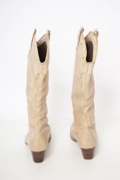 Bota western bege vintage - loja online