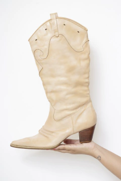 Bota western bege vintage na internet