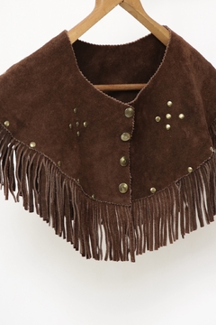 Pala couro marrom tachas - comprar online