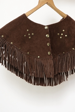 Pala couro marrom tachas - comprar online