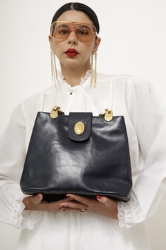 Bolsa azul marinho dourado SMART BAG - comprar online
