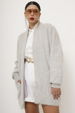 Cardigan cinza forrado vintage na internet
