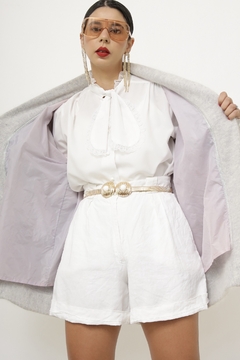 Cardigan cinza forrado vintage - comprar online
