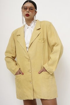 Imagem do Blazer amarelo linho alongado