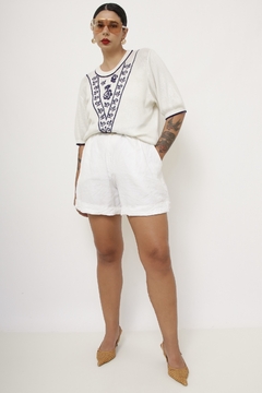 Pulover off white det azul - comprar online
