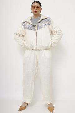 Jaqueta bomber perola forrada estampa recorte - comprar online
