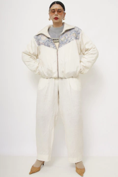 Jaqueta bomber perola forrada estampa recorte - comprar online