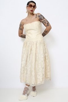 Imagem do Vestido renda vintage midi GRACE com laço