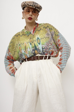 Camisa seda color vibe 70´s - Capichó Brechó