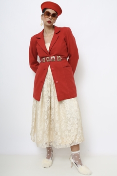 Blazer 100% lã vermelho - Capichó Brechó