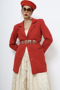 Blazer 100% lã vermelho