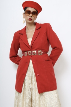 Blazer 100% lã vermelho - loja online
