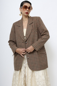 Blazer xadrez forrado oliva