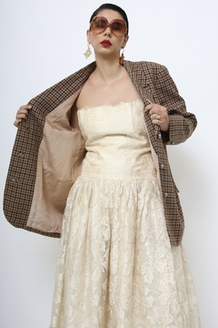 Blazer xadrez forrado oliva - loja online