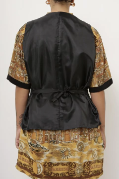 Colete risca de giz vintage - loja online