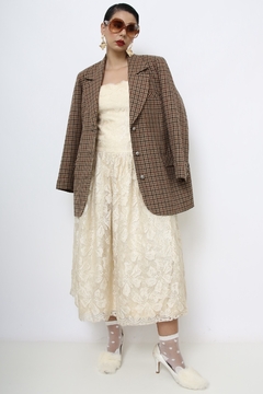 Blazer xadrez forrado oliva