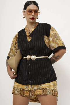 Colete risca de giz vintage - comprar online