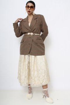 Blazer xadrez forrado oliva