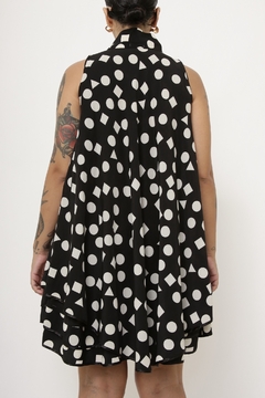 Vestido em A poa laço vintage - Capichó Brechó