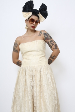 Imagem do Vestido renda vintage midi GRACE com laço