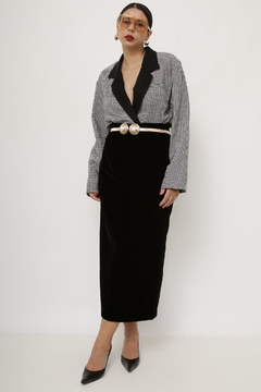 Imagem do Blazer cropped xadrez vintage