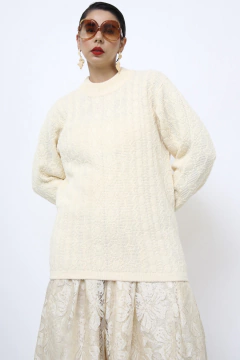 Imagem do Pulover acrilico creme textura