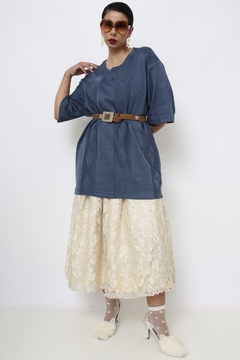Polo verde longa vintage - loja online