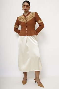 Cardigan telha renda b.perola - loja online