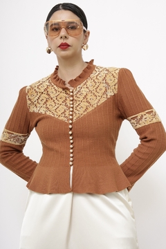 Cardigan telha renda b.perola - loja online