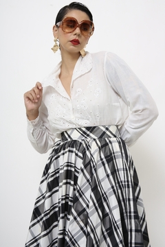 Camisa algodão bordado vintage na internet