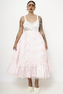 Maxi saia rosa base de tulão