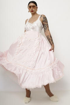Maxi saia rosa base de tulão - comprar online