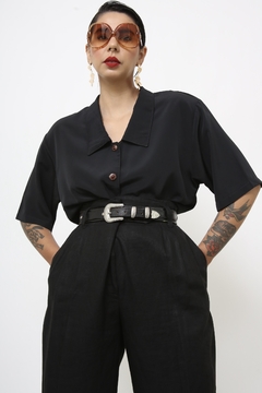 Cinto preto western classico - loja online