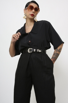 Cinto preto western classico