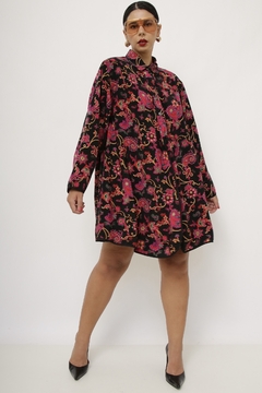 Imagem do Maxi camisa estampada ecorpada vintage