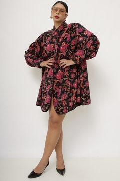Maxi camisa estampada ecorpada vintage