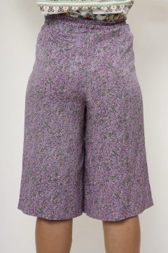 Bermuda roxa cintura alta - comprar online