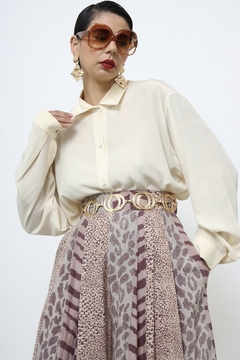 Camisa 100% seda Carla Ribeiro - Capichó Brechó