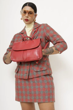 Mochila vermelha PVC vintage - comprar online