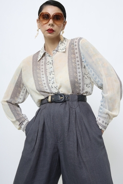 Camisa estampada 100% seda TESS na internet